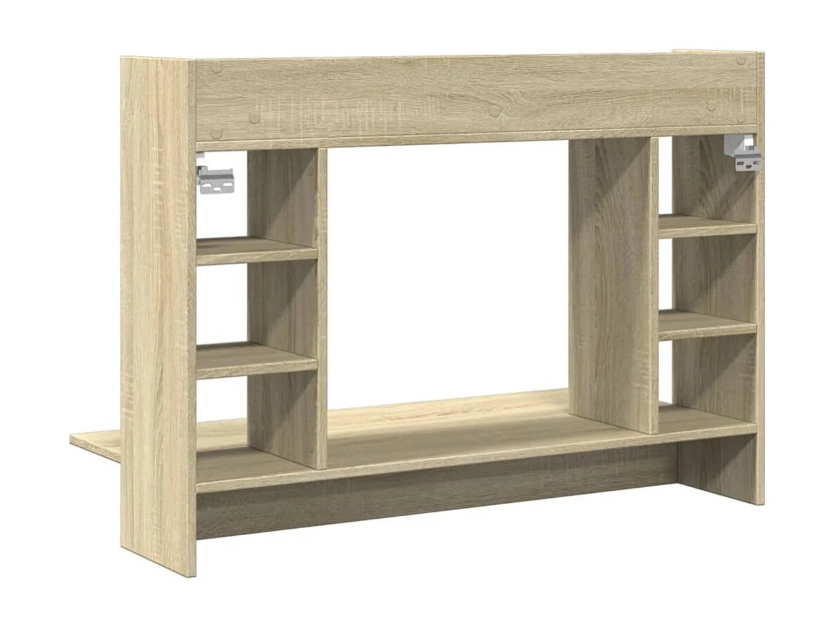 Scrivania da parete in rovere Sonoma 105x48x75 cm in legno ingegnerizzato
