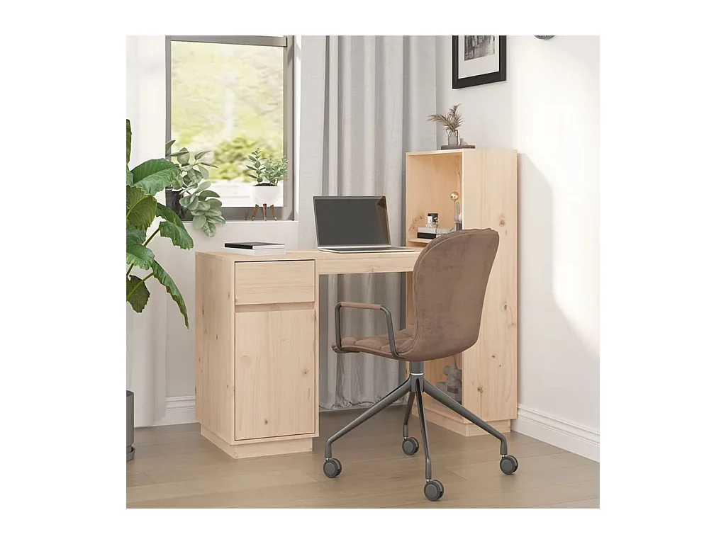 Escritorio 110x53x117 cm Madera maciza de pino