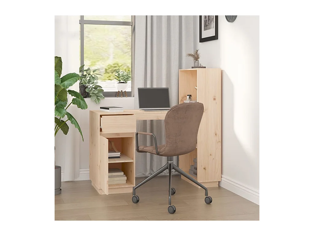 Escritorio 110x53x117 cm Madera maciza de pino