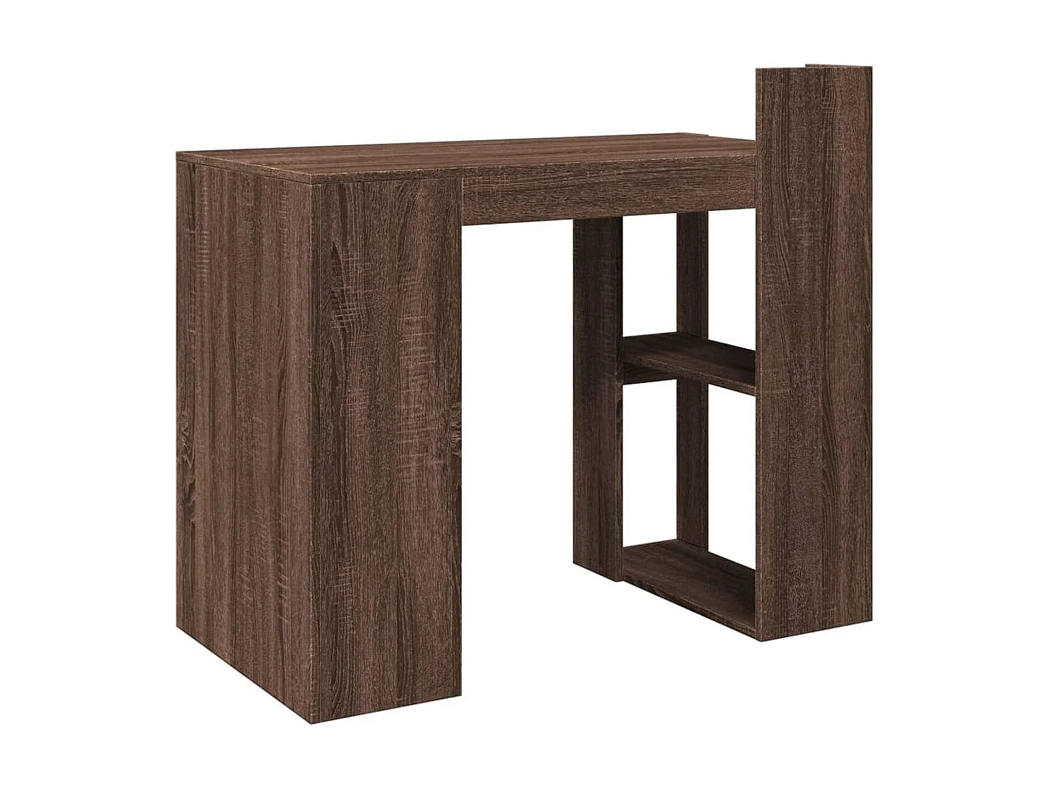 Escritorio de roble marrón 103,5x56,5x94 cm madera de ingeniería