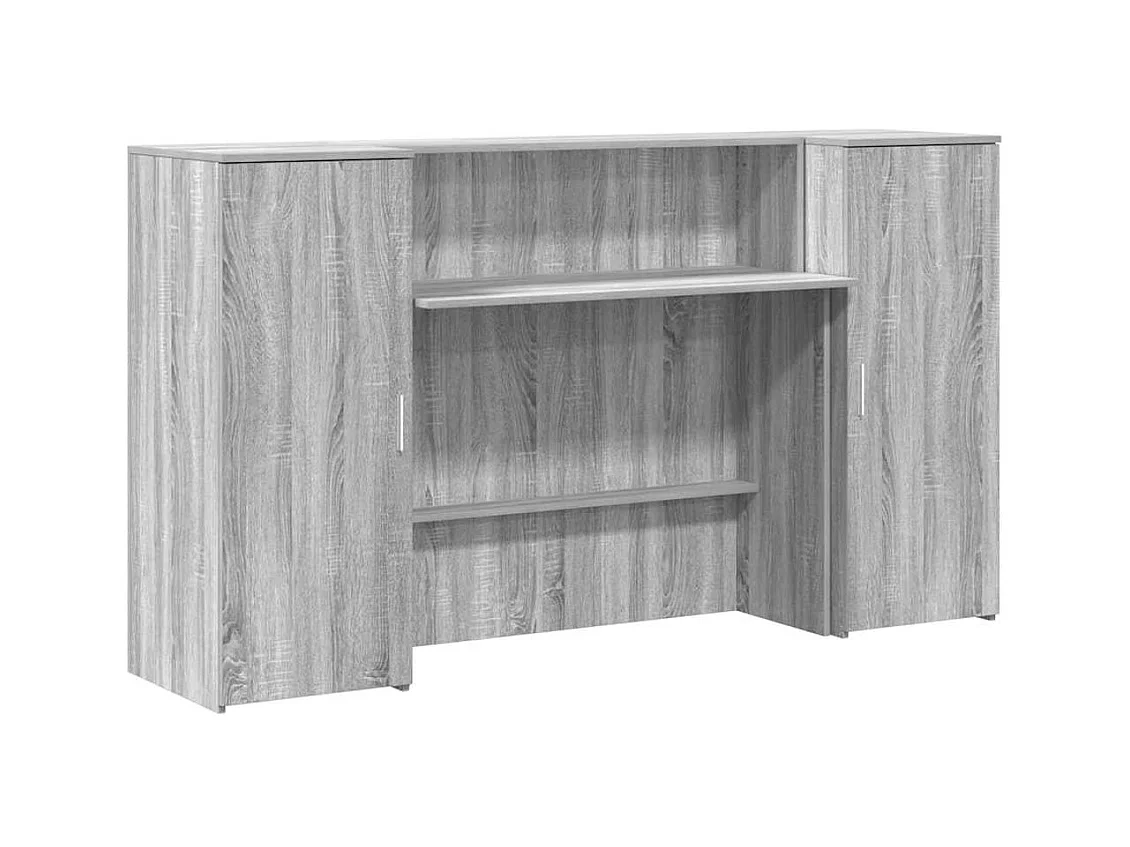 Bureau de réception sonoma gris 180x50x103,5 cm bois ingénierie