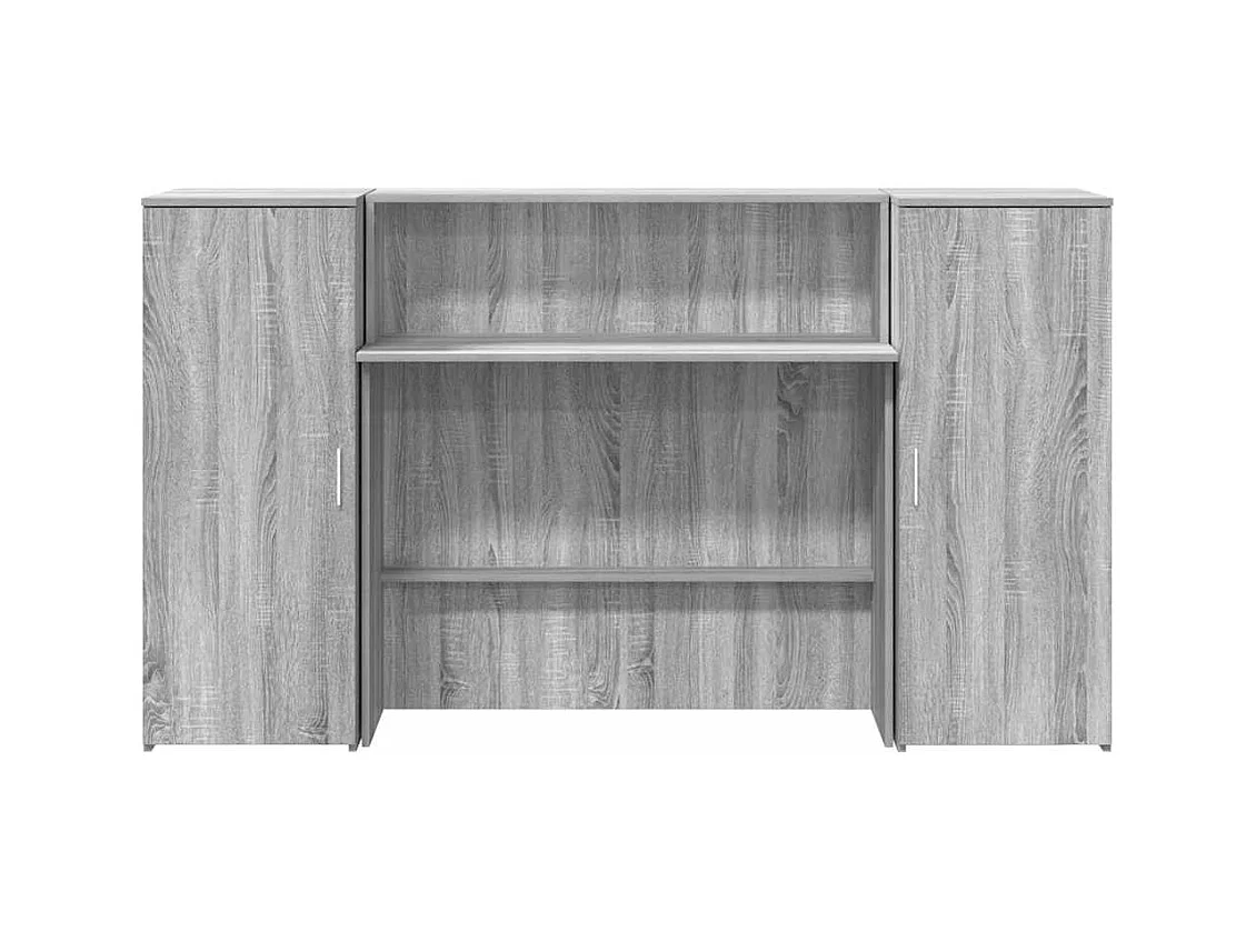 Bureau de réception sonoma gris 180x50x103,5 cm bois ingénierie