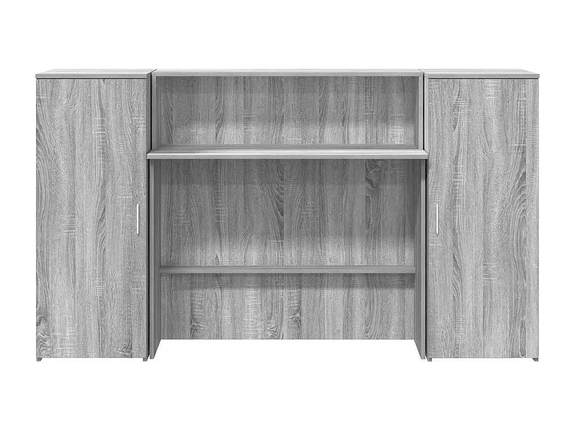 Sonoma grijs receptiebalie 180x50x103,5 cm bewerkt hout