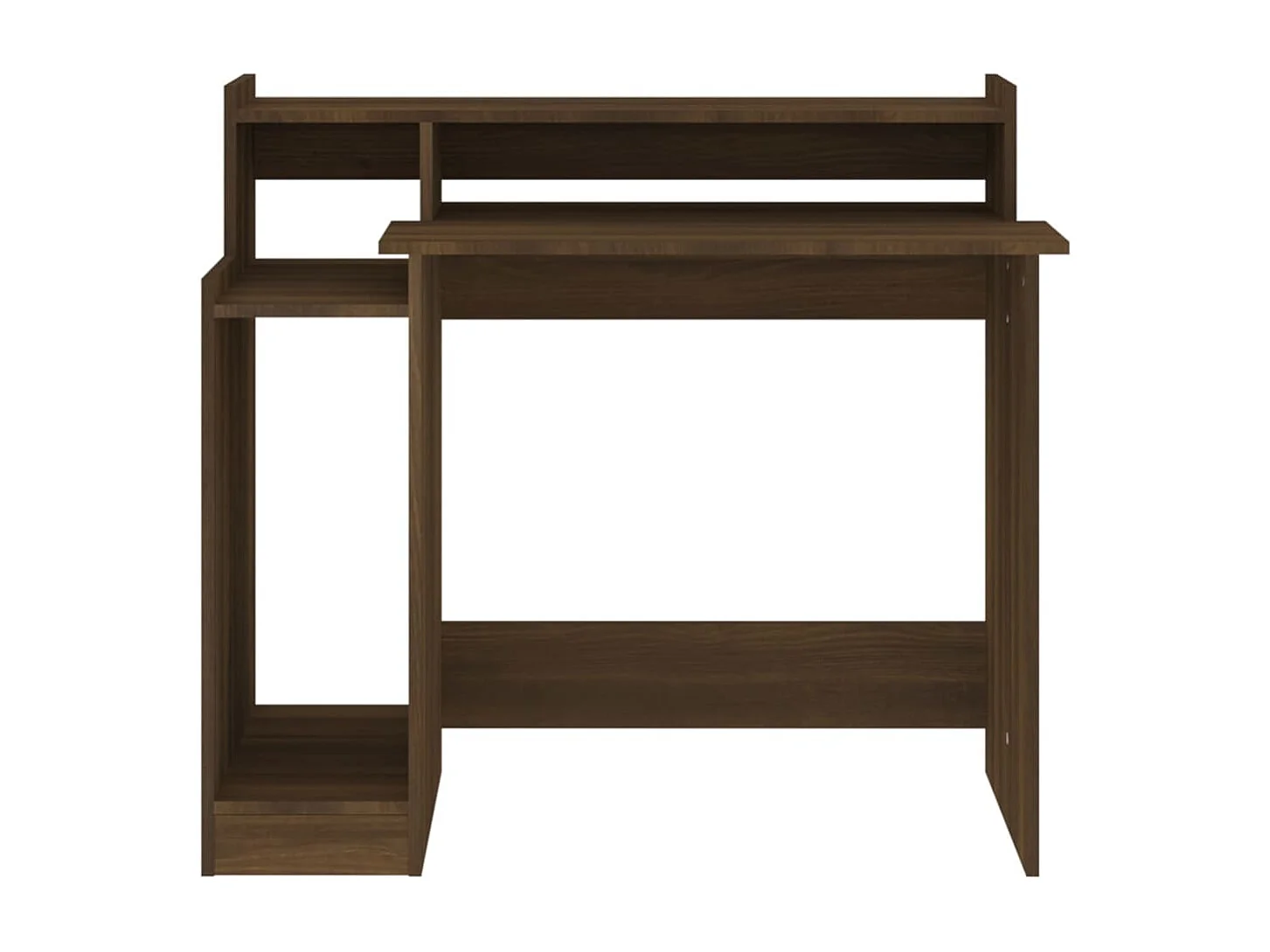 Bureau en LED-verlichting Bruin eiken 97x45x90 cm Bewerkt hout