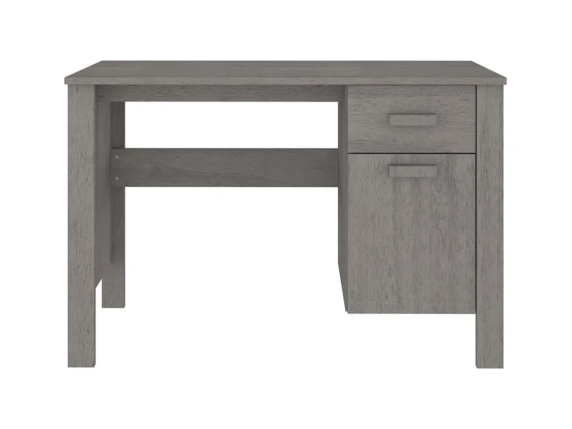 HAMAR Bureau Lichtgrijs 113x50x75 cm Massief grenenhout