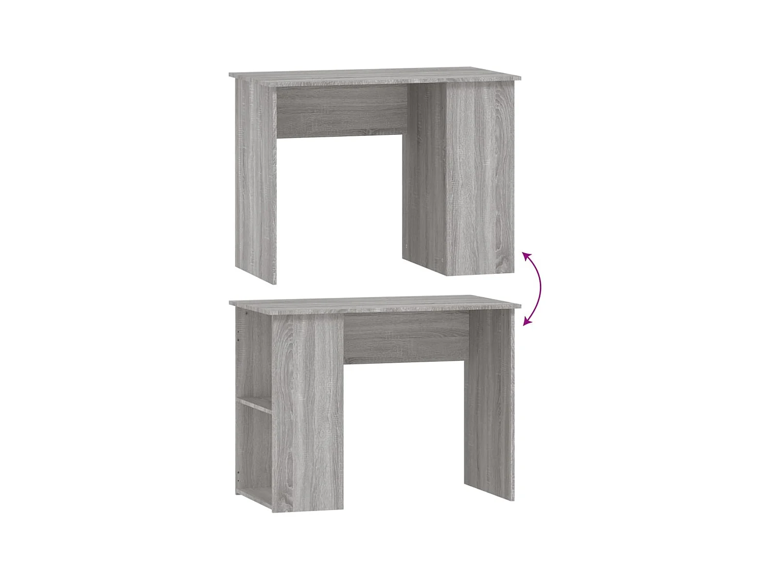 Escritorio Sonoma gris 100x55x75 cm madera de ingeniería