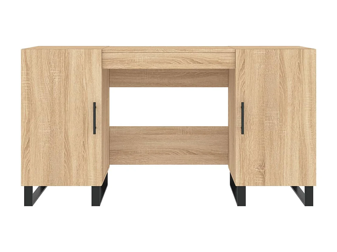 Bureau chêne sonoma 140x50x75 cm bois d'ingénierie