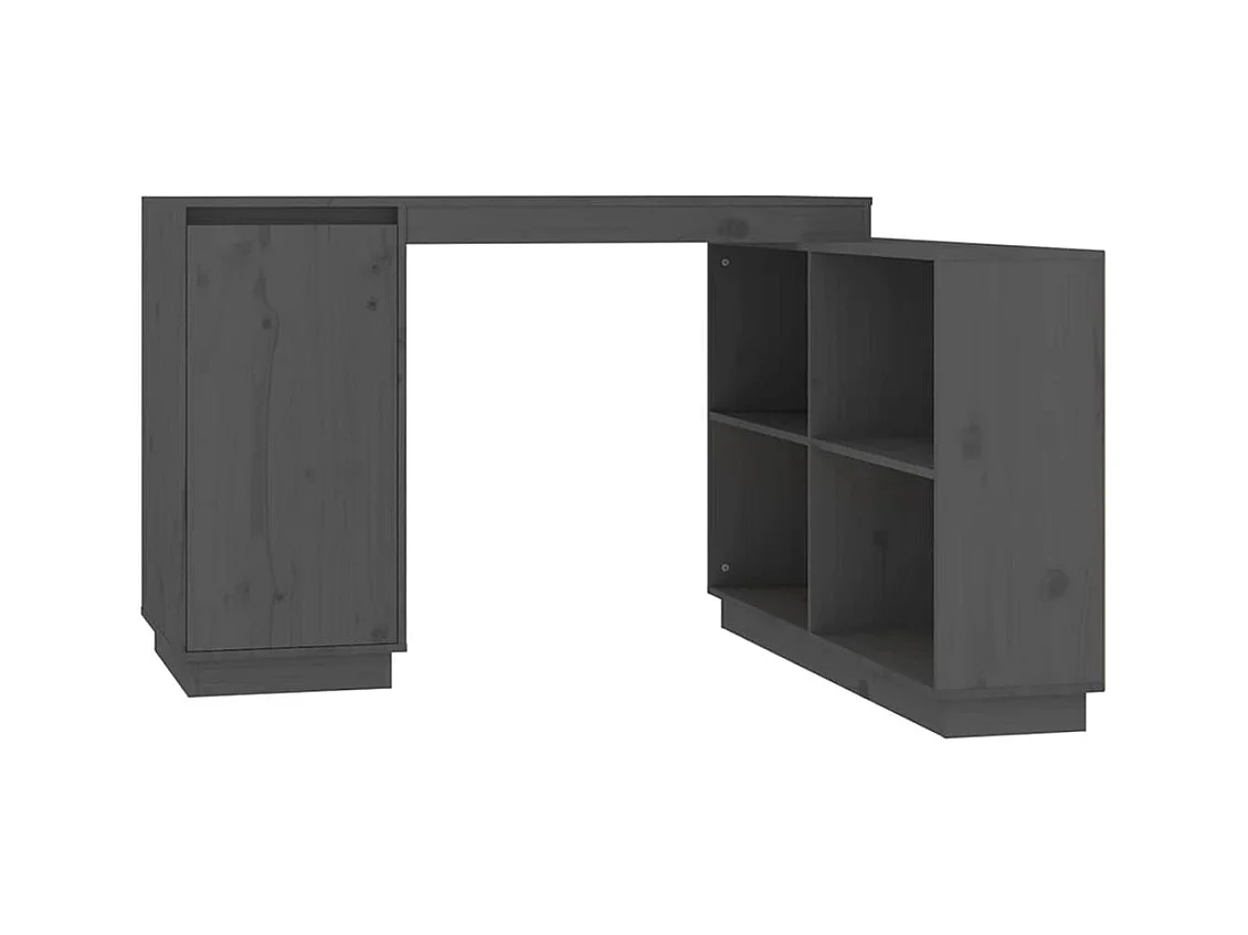 Grijs bureau 110x50x75 cm massief grenenhout