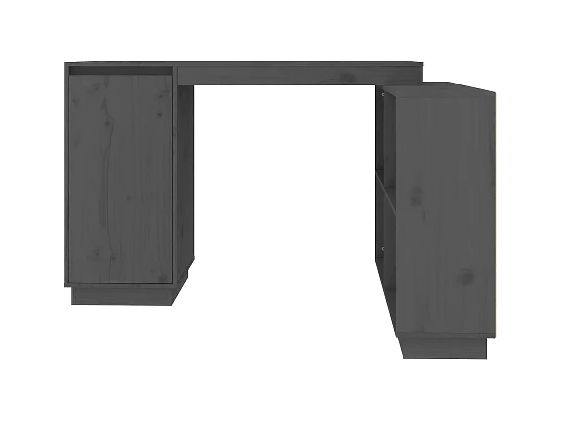 Grijs bureau 110x50x75 cm massief grenenhout