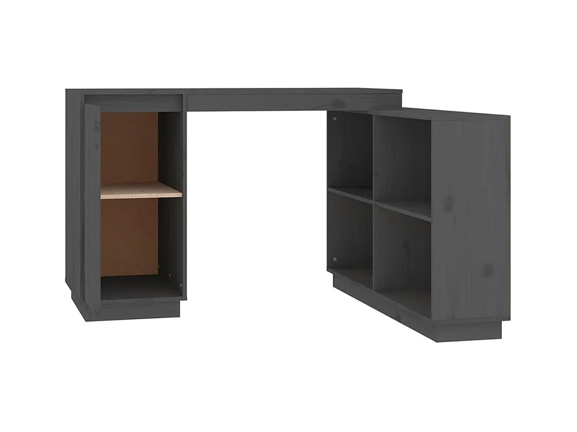 Grijs bureau 110x50x75 cm massief grenenhout