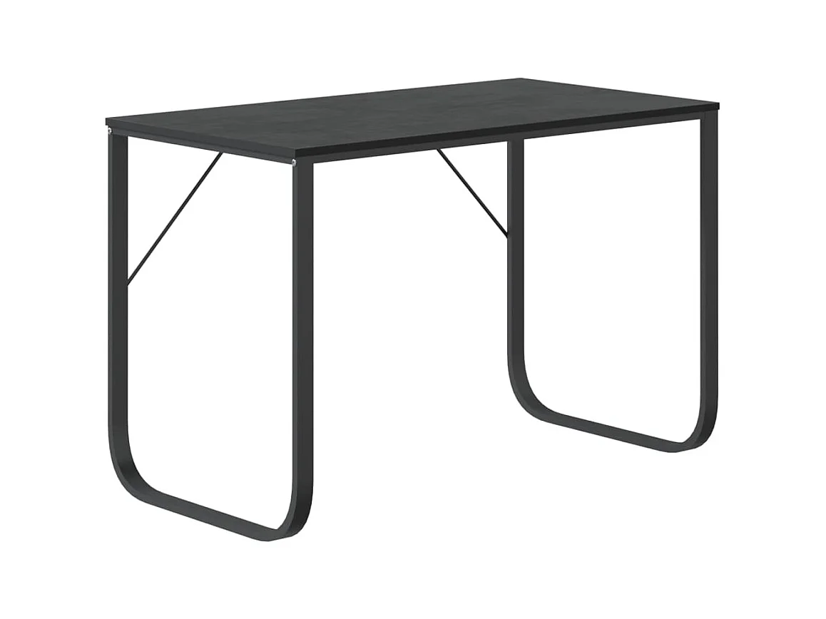 Bureau d'ordinateur Noir 110x60x73 cm Aggloméré