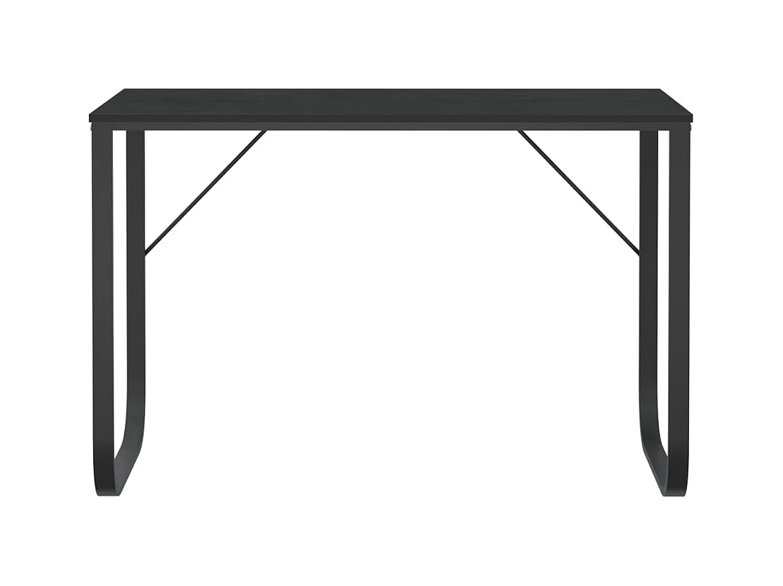 Bureau d'ordinateur Noir 110x60x73 cm Aggloméré