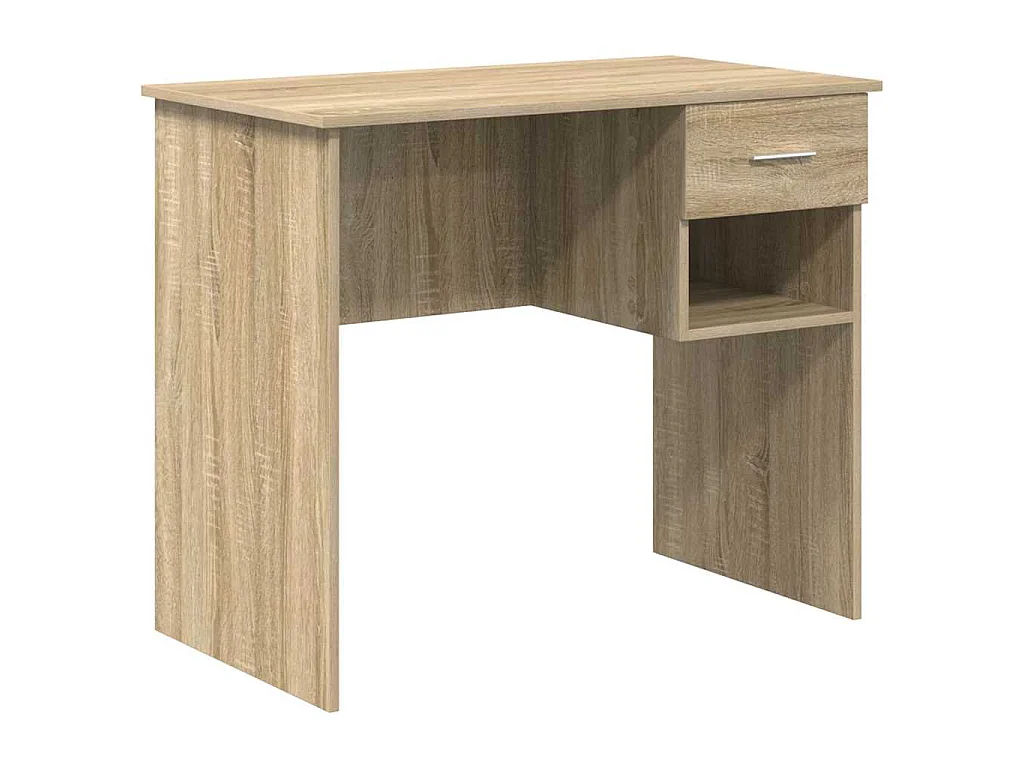 Schreibtisch aus Sonoma-Eiche, 90 x 49,5 x 75 cm, Holzwerkstoff