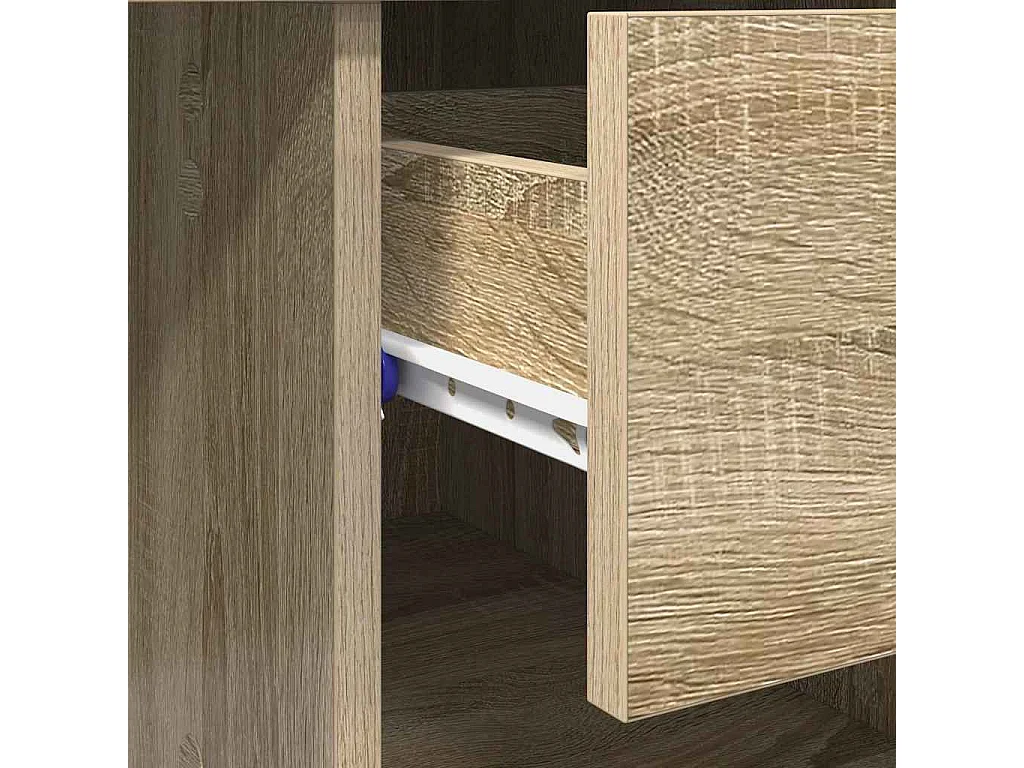 Schreibtisch aus Sonoma-Eiche, 90 x 49,5 x 75 cm, Holzwerkstoff