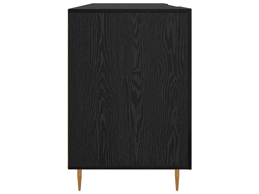 Scrivania con anta Rovere nero 140 x 50 x 75 cm Legno ingegnerizzato
