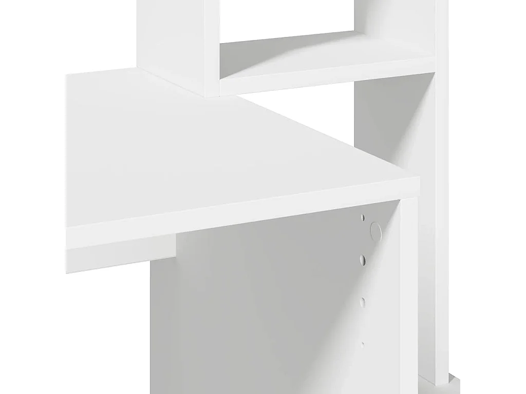 Bureau avec étagères blanc 100x45x140 cm bois d'ingénierie