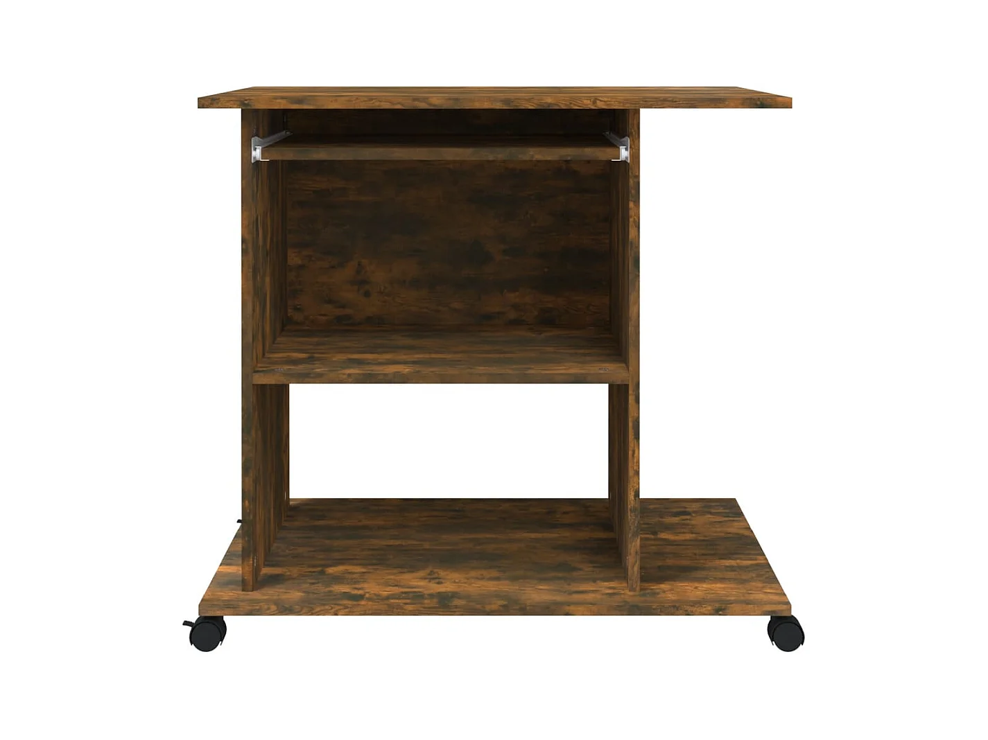 Bureau d'ordinateur Chêne fumé 80x50x75 cm Bois d'ingénierie