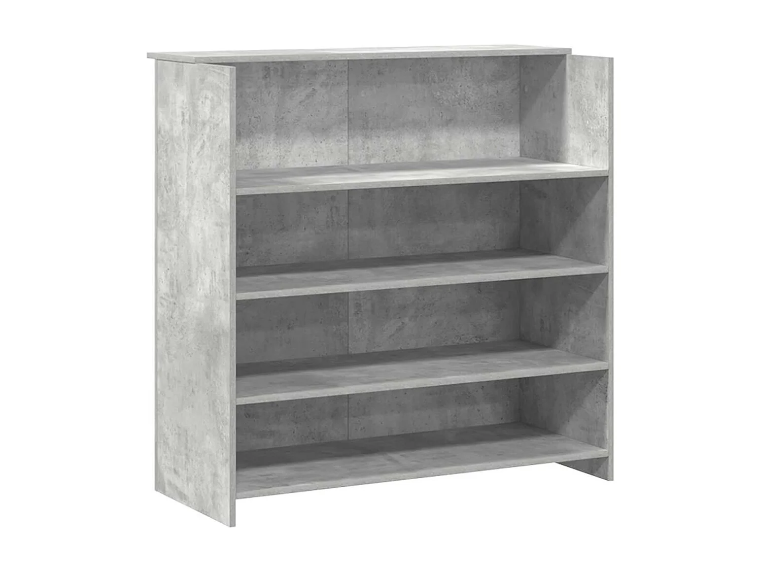 Bureau de réception gris béton 200x50x103,5cm bois d'ingénierie