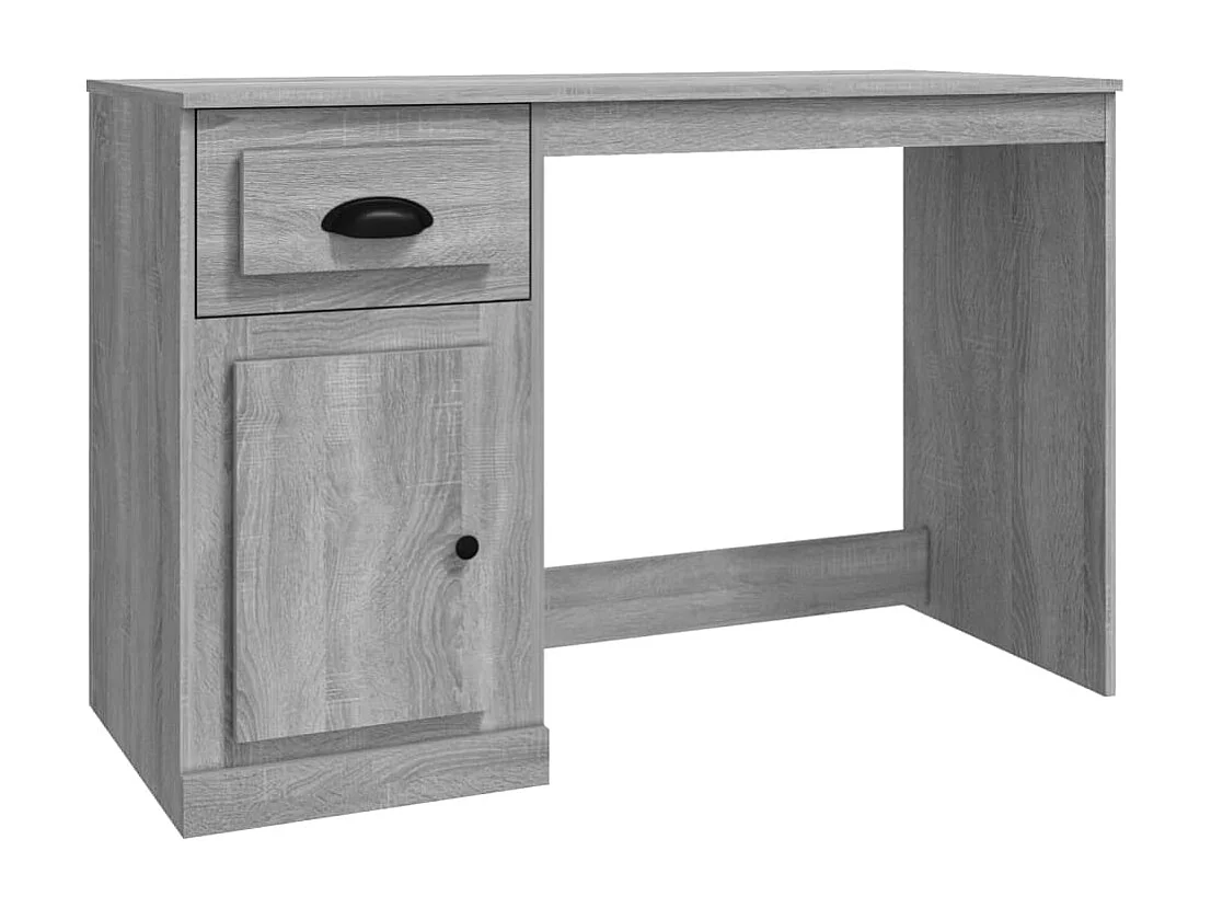 Escritorio con cajón Sonoma gris 115x50x75 cm madera de ingeniería