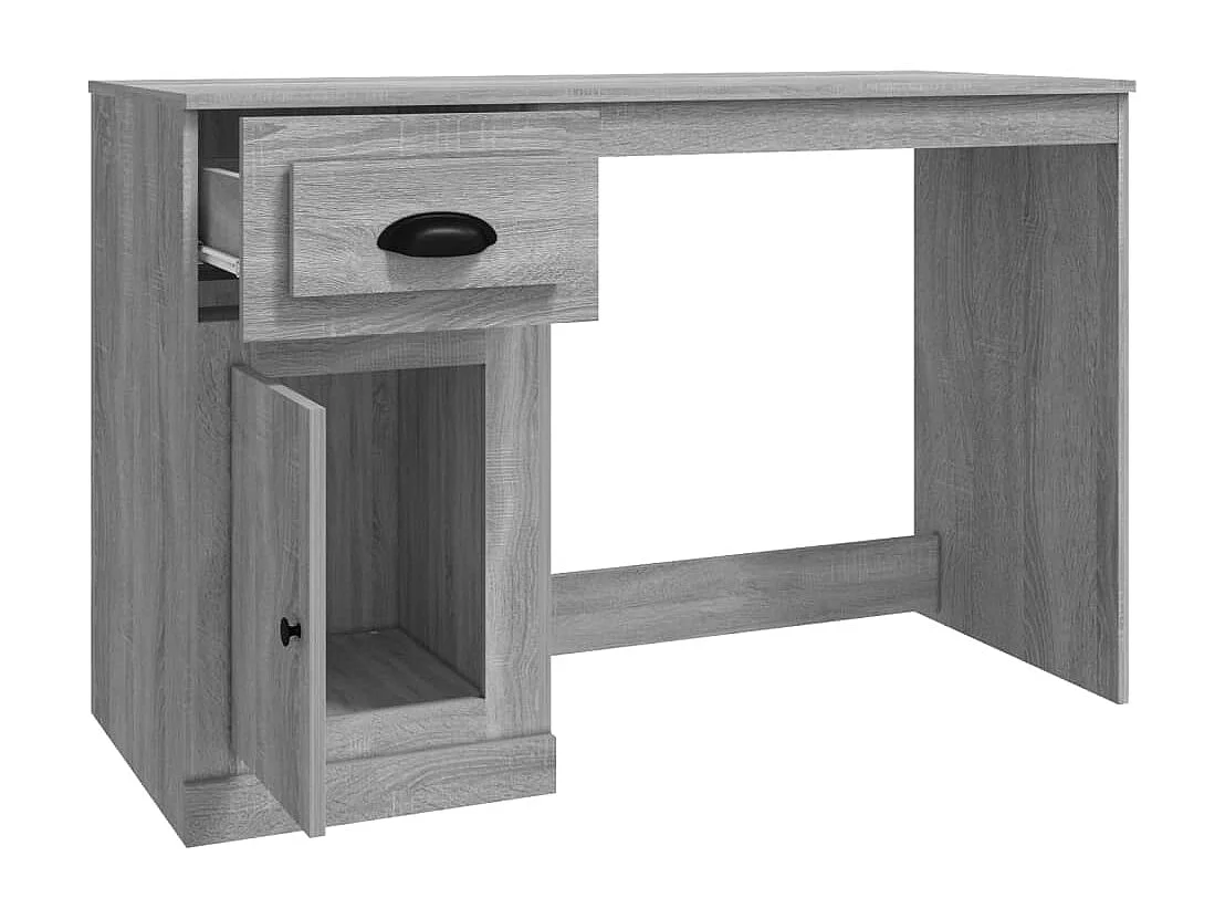Escritorio con cajón Sonoma gris 115x50x75 cm madera de ingeniería