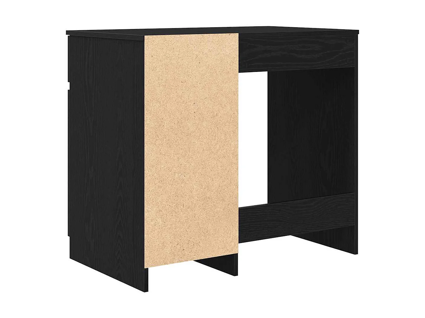 Bureau chêne noir 86x49x76 cm bois d'ingénierie