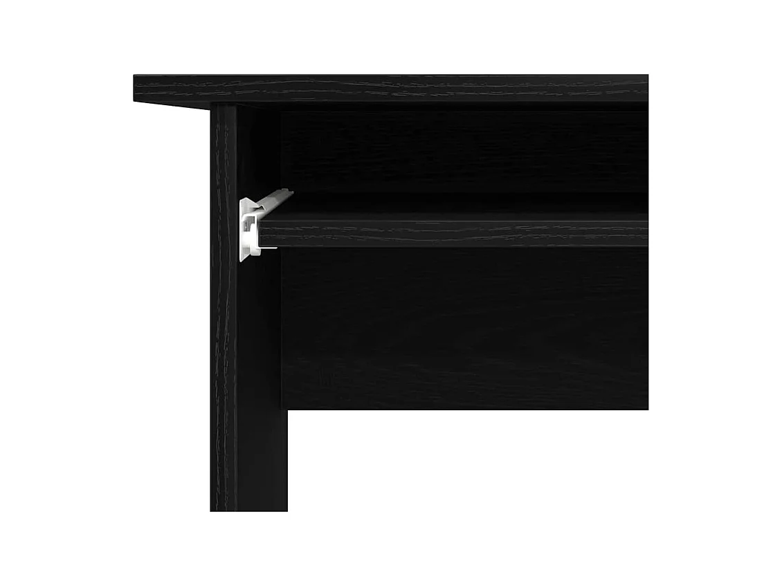 Bureau d'angle Chêne noir 120 x 140 x 75 cm Bois d'ingénierie