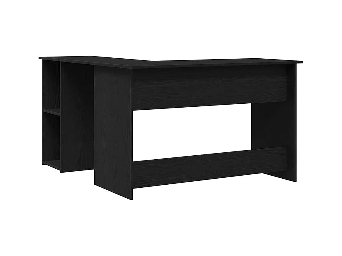 Bureau d'angle Chêne noir 120 x 140 x 75 cm Bois d'ingénierie