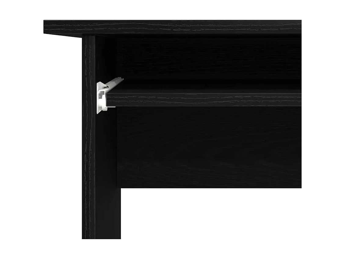 Bureau d'angle Chêne noir 120 x 140 x 75 cm Bois d'ingénierie