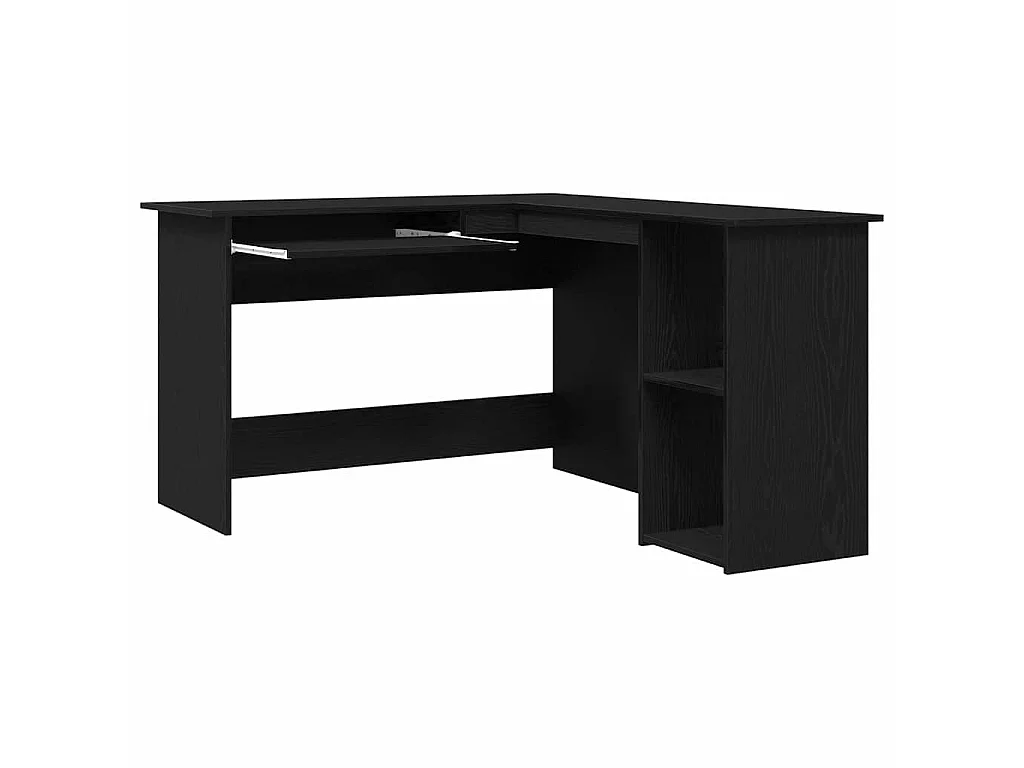 Bureau d'angle Chêne noir 120 x 140 x 75 cm Bois d'ingénierie