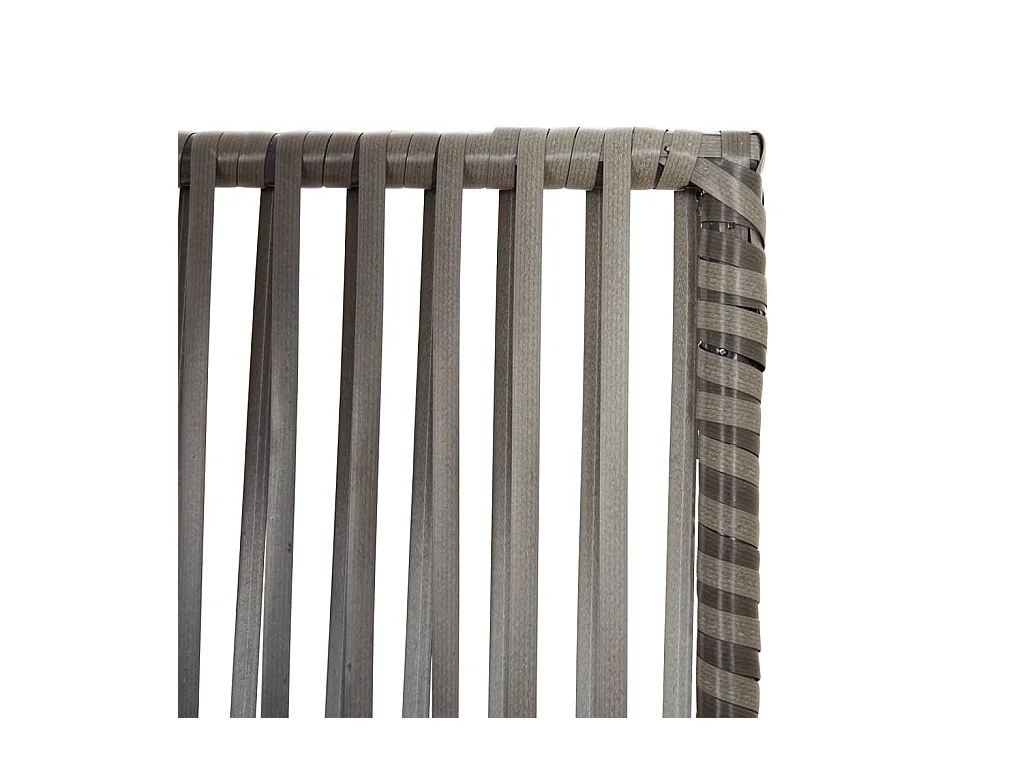 Tabique divisorio de 5 paneles de mimbre de resina gris