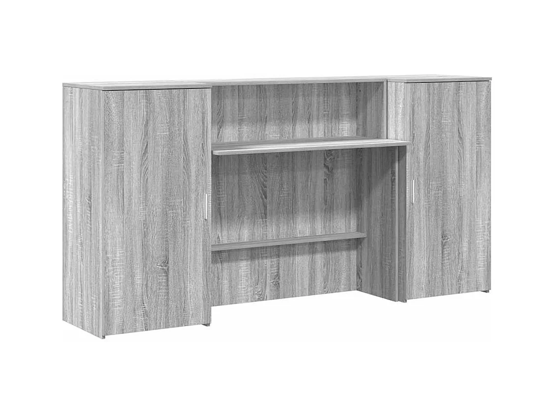 Bureau de réception sonoma gris 200x50x103,5 cm bois ingénierie