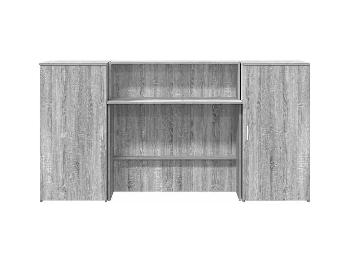 Bureau de réception sonoma gris 200x50x103,5 cm bois ingénierie