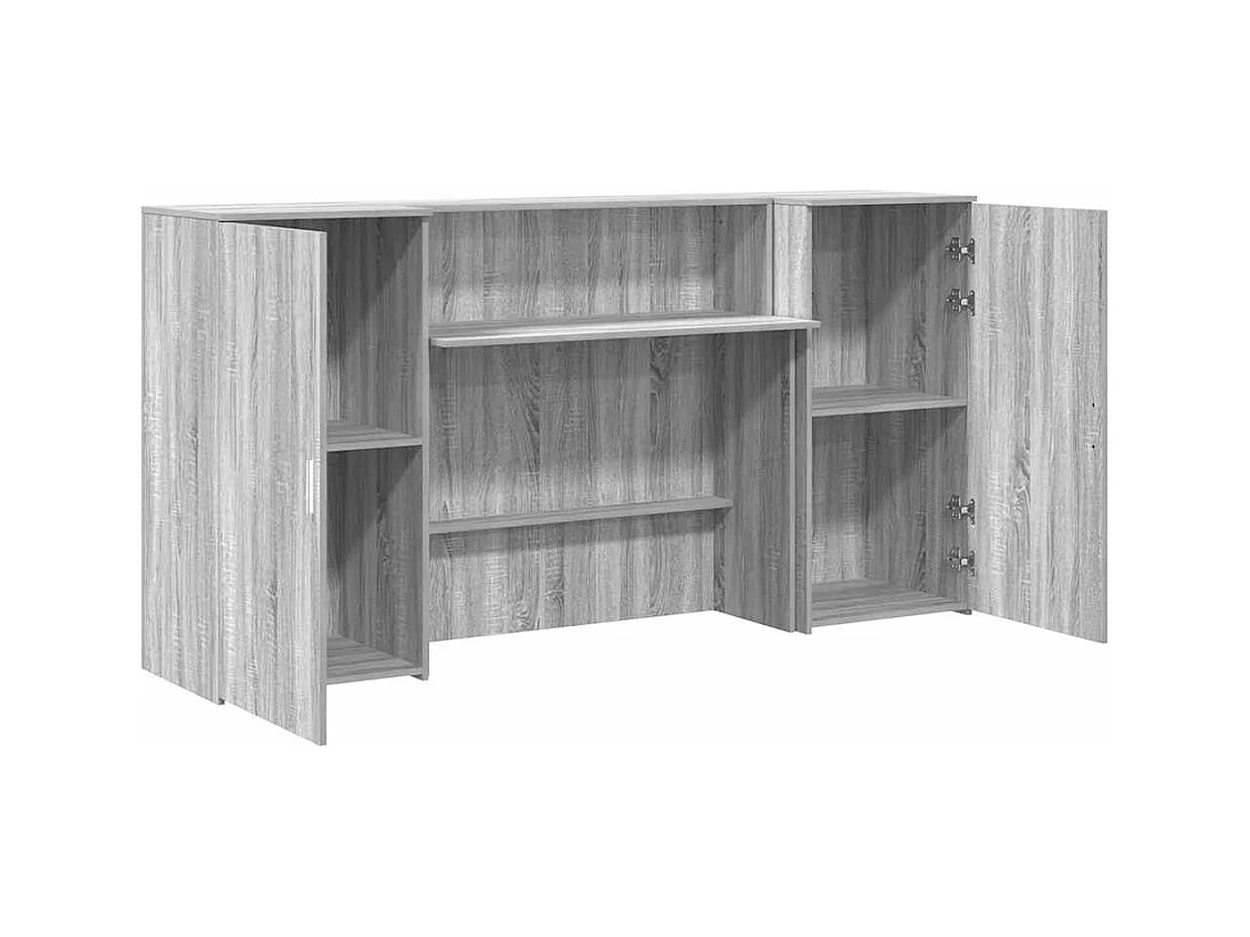 Bureau de réception sonoma gris 200x50x103,5 cm bois ingénierie