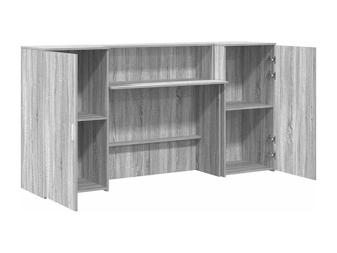 Bureau de réception sonoma gris 200x50x103,5 cm bois ingénierie