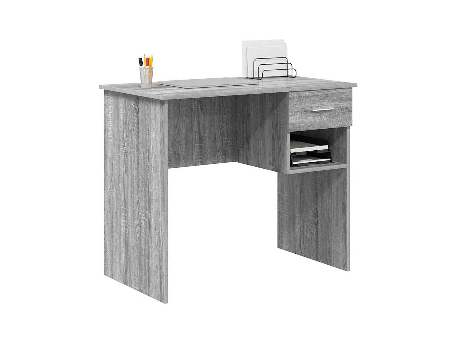 Bureau Sonoma gris 90 x 49.5 x 75 cm Bois d'ingénierie
