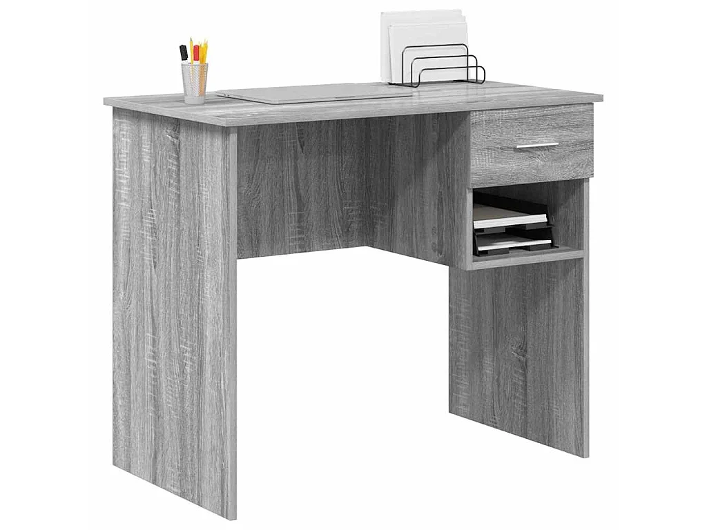 Scrivania Sonoma Grey 90 x 49,5 x 75 cm in legno ingegnerizzato