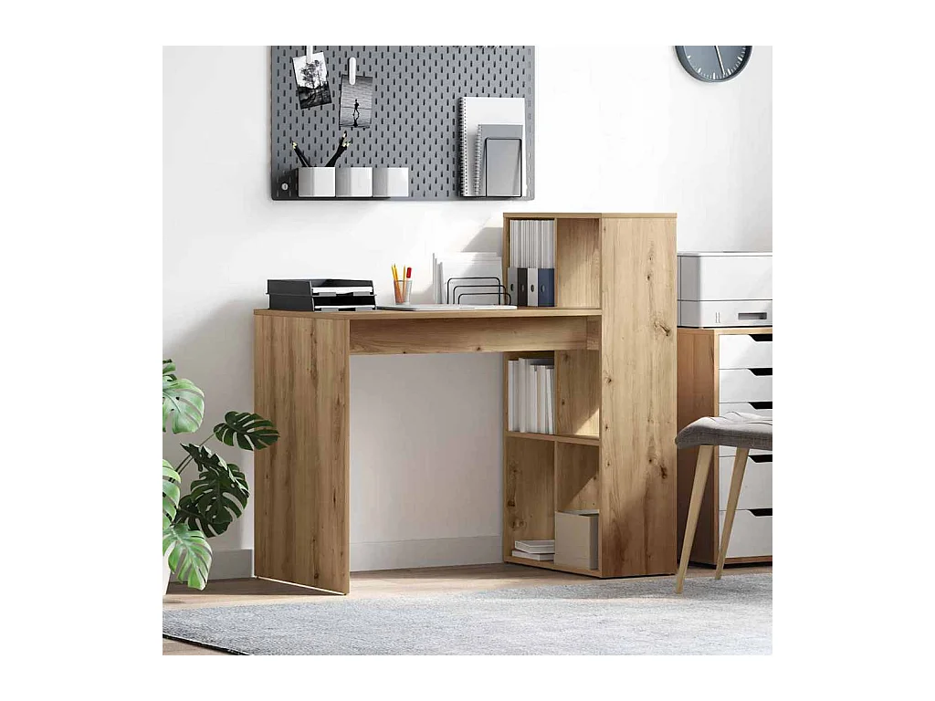 Handgemaakt eikenhouten bureau 108 x 55 x 103,5 cm, bewerkt hout