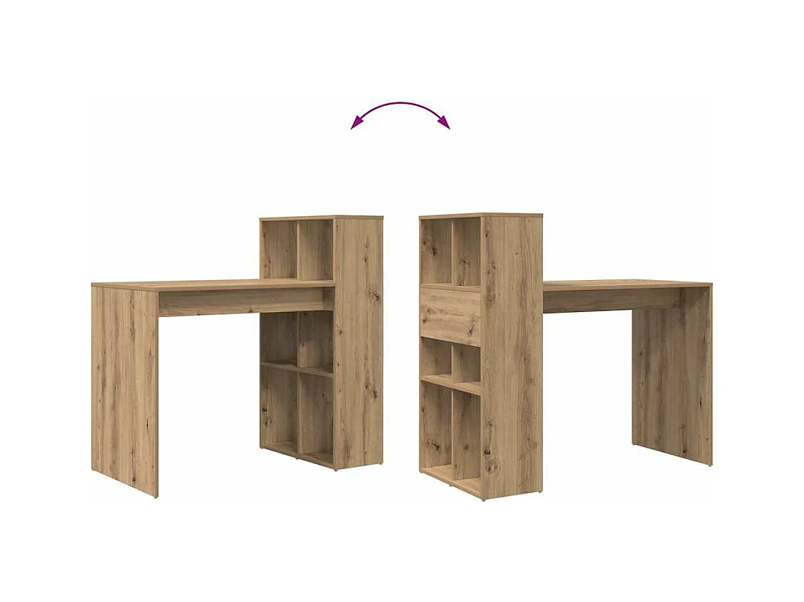 Bureau Chêne artisanal 108 x 55 x 103,5 cm Bois d'ingénierie