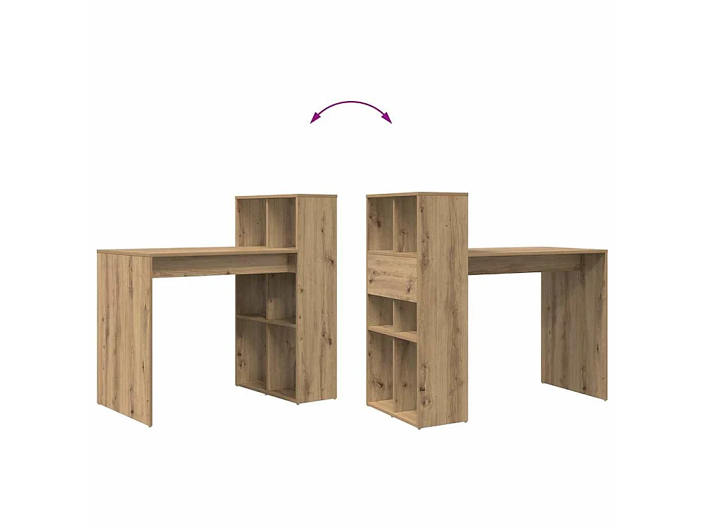 Handgefertigter Schreibtisch aus Eiche, 108 x 55 x 103,5 cm, Holzwerkstoff