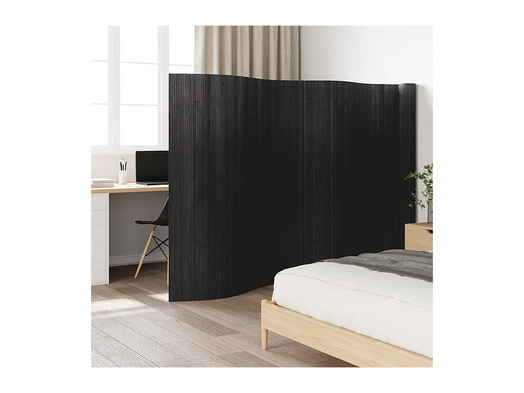 Grijze scheidingswand 165x800 cm bamboe