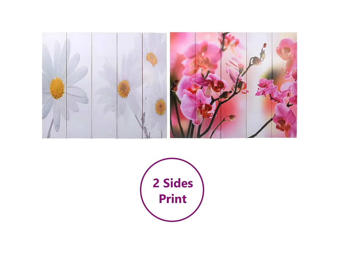Faltbare Trennwand 200 x 170 cm Flower
