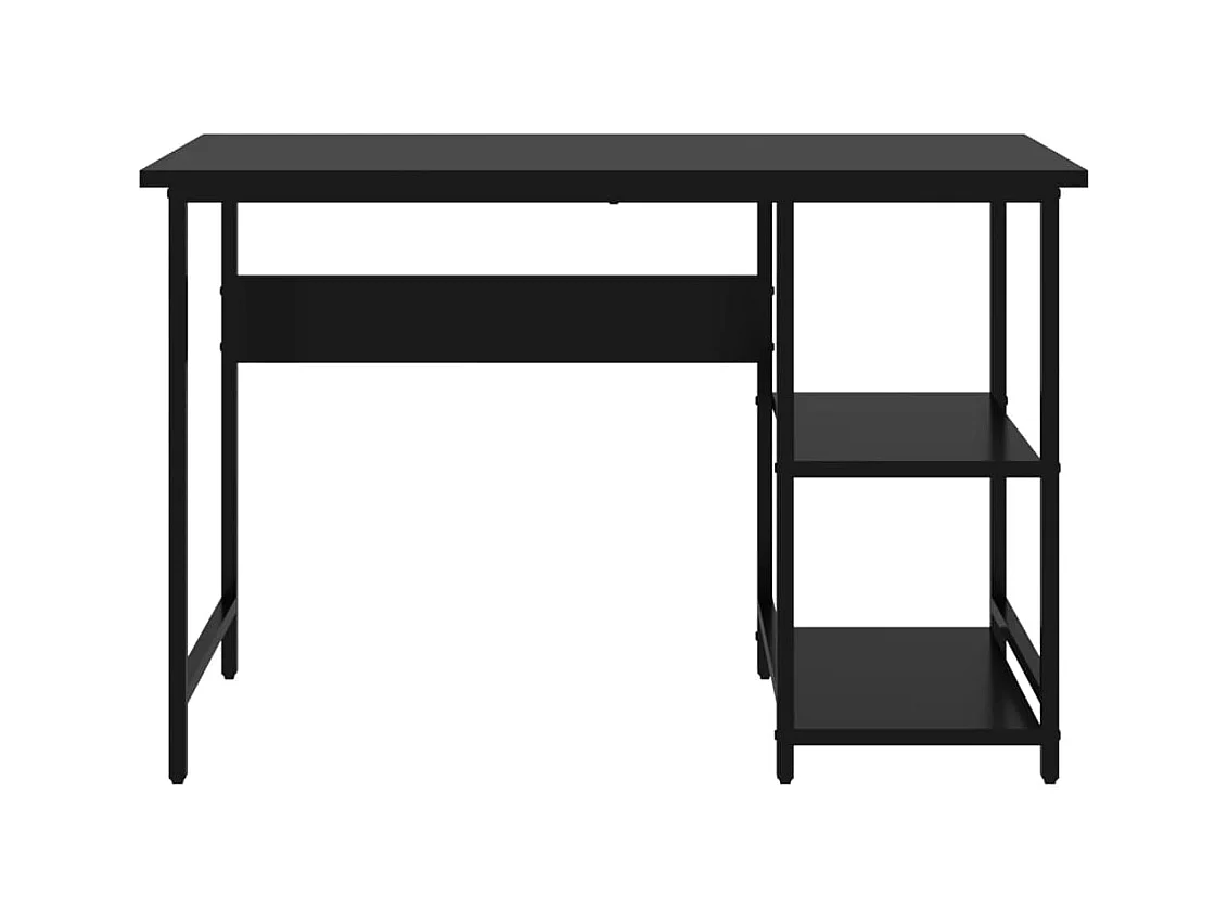 Schwarzer Computertisch 105x55x72 cm MDF und Metall
