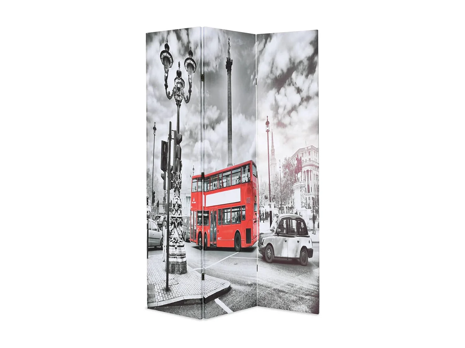 Parete divisoria 120 x 170 cm Autobus londinese Bianco e nero