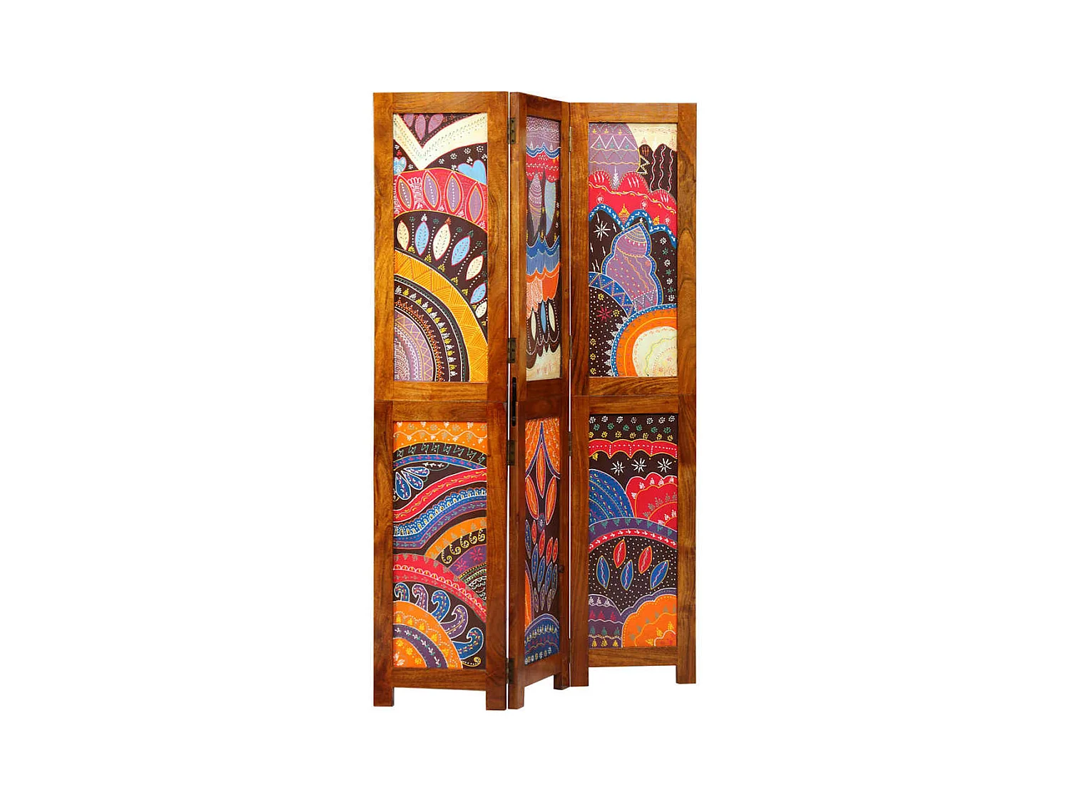 Biombo Marrón 105 x 160 cm Madera Maciza de Acacia