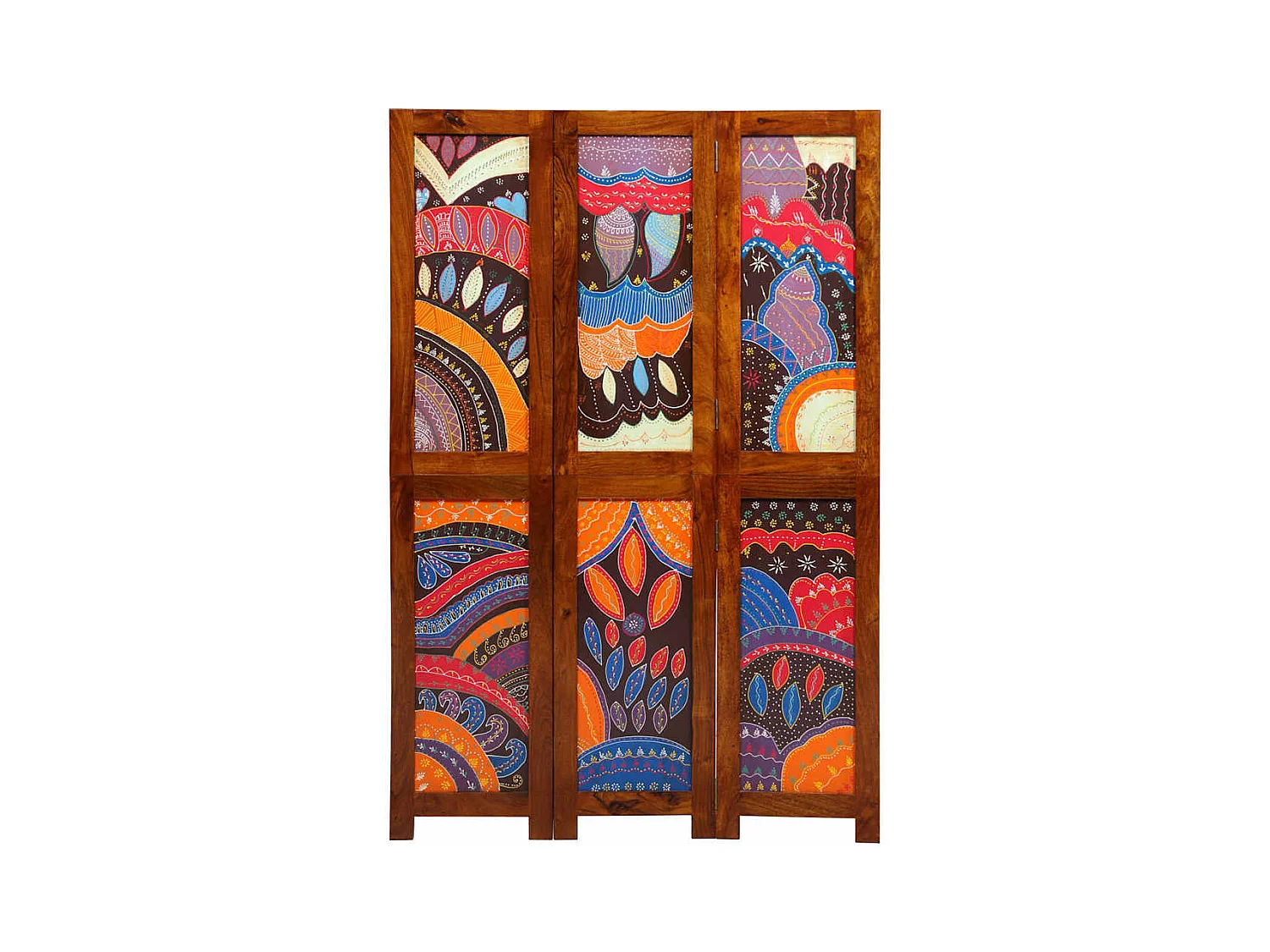 Biombo Marrón 105 x 160 cm Madera Maciza de Acacia