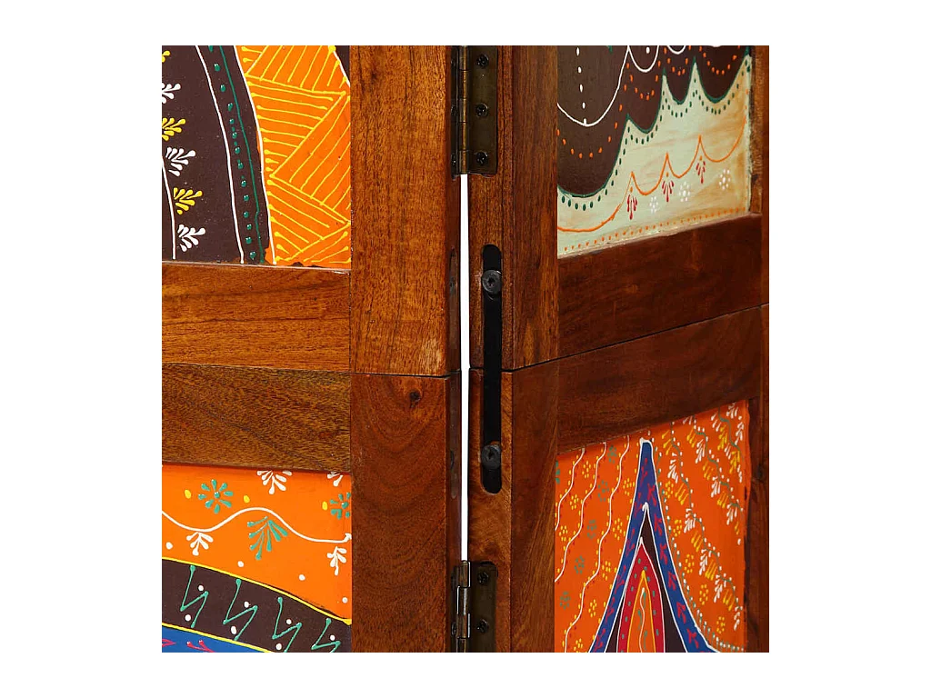 Biombo Marrón 105 x 160 cm Madera Maciza de Acacia