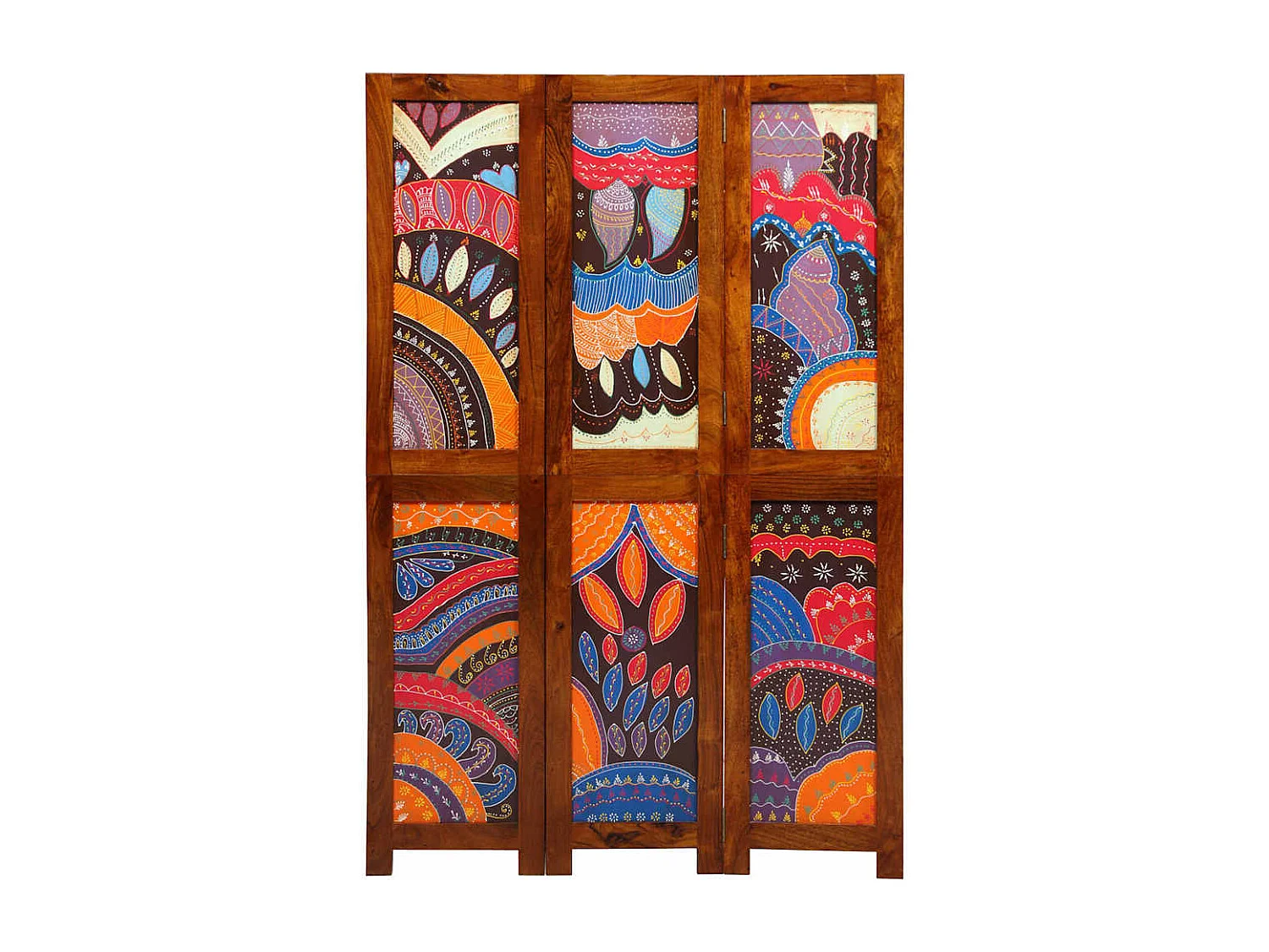 Paravent Marron 105 x 160 cm Bois d'acacia massif