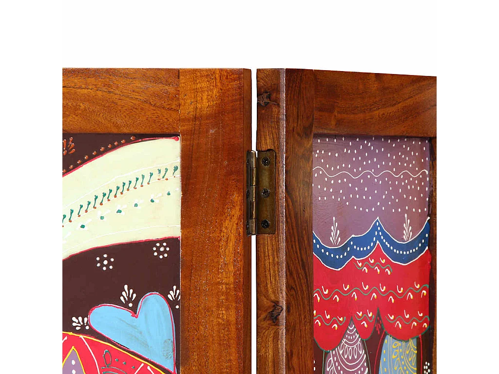 Paravent Marron 105 x 160 cm Bois d'acacia massif