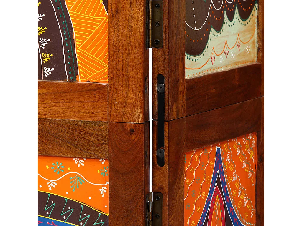 Paravent Marron 105 x 160 cm Bois d'acacia massif