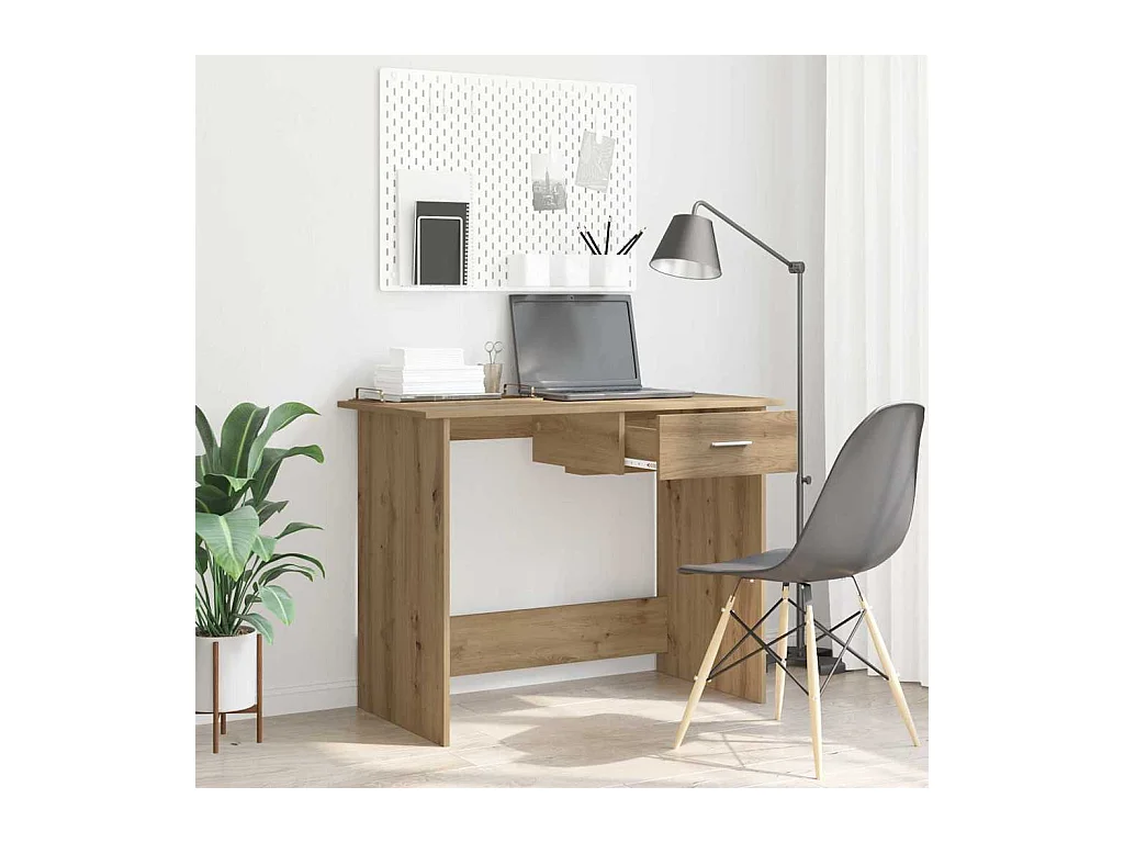 Scrivania artigianale in rovere 100 x 50 x 76 cm Legno ingegnerizzato